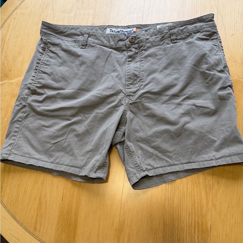Tailor Vintage Men's Charcoal Flat Front Shorts